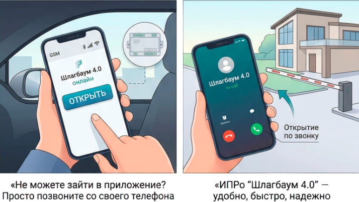 Открытие ворот по звонку
